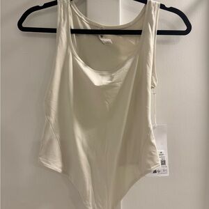 Lululemon Nulu Square-Neck Sleeveless Bodysuit Bone M NWT
